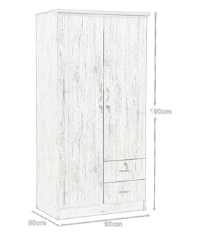 2 door wardrobe with 2 drawers