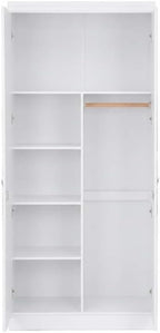 VESE 2 Door Wooden Wardrobe, Cabinet Cupboard Engineered Wood Perfect Modern Stylish Heavy Duty With Mirror