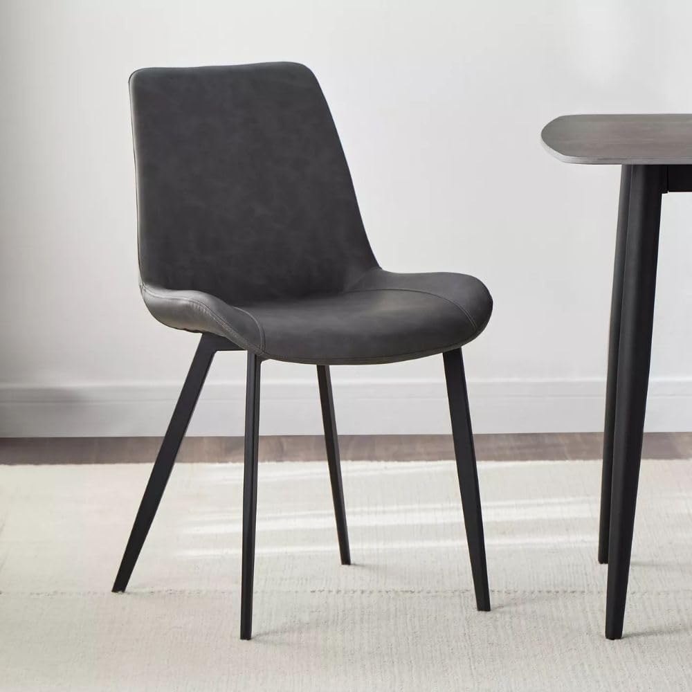 Jassper Dining Table 4 seater Marbel Top Table with Pu Leather Chairs 1+4