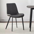 Jassper Dining Table 4 seater Marbel Top Table with Pu Leather Chairs 1+4