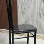 Traidan Dining Table 4 seater Wooden Top Table with Fabric Chairs Metal Frame 1+4 set