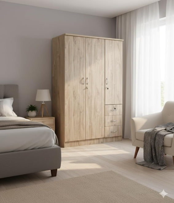 3 door wardrobe