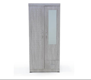 2 door wardrobe with a mirror 