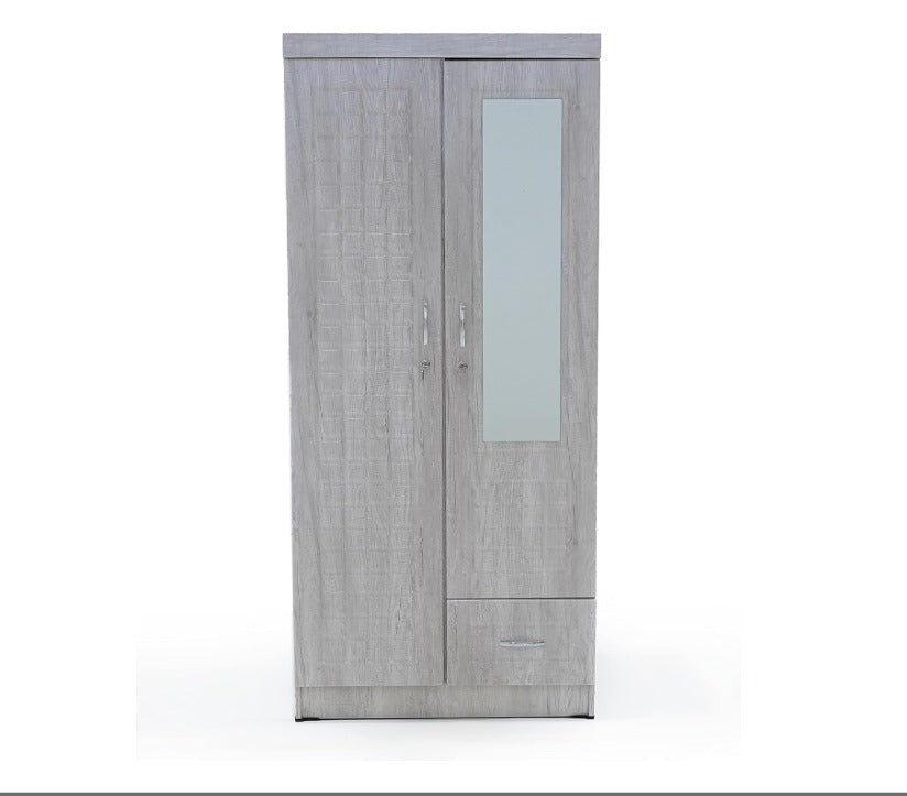 2 door wardrobe with a mirror 